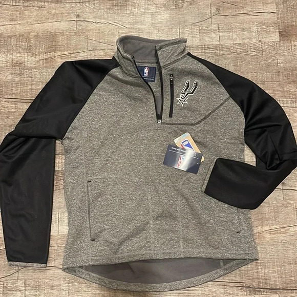 NWT!! San Antonio Spurs - Mountain Trail Half-Zip Pullover Jacket - Gray/Black - Picture 8 of 9